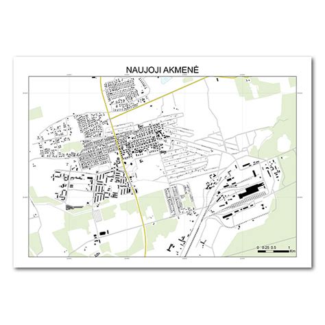 Žemėlapis su Naujosios Akmenės autoservisų lokacijomis