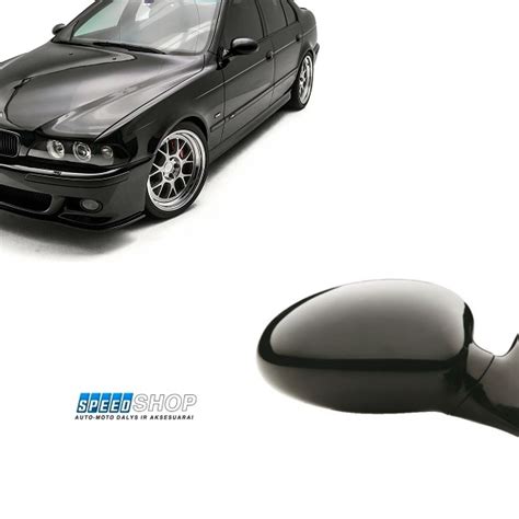 Nuotrauka su įvairiais BMW E39 šoninių veidrodėlių stiklų tipais