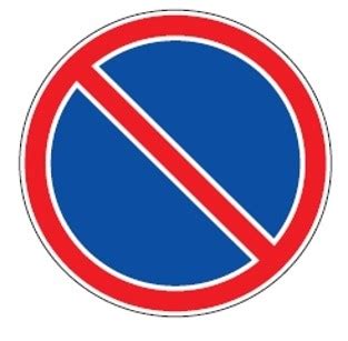 Kelio ženklas draudžiantis stovėti