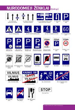 Nurodomieji kelio ženklai sankryžoje