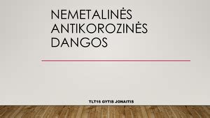 Antikorozinės dangos schematinis vaizdavimas