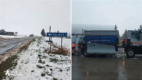 Lietuvos žiemos kelių nuotrauka