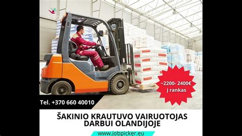 Šakinio krautuvo darbas sandėlyje