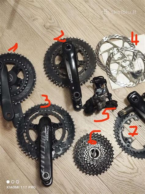 Dviračio vairo mechanizmo dalių iliustracija