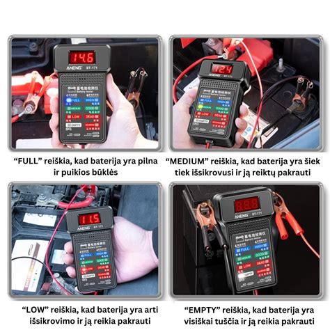 Multimetras tikrina automobilio akumuliatoriaus įtampą
