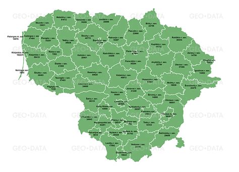 Žemėlapis su Lietuvos savivaldybėmis