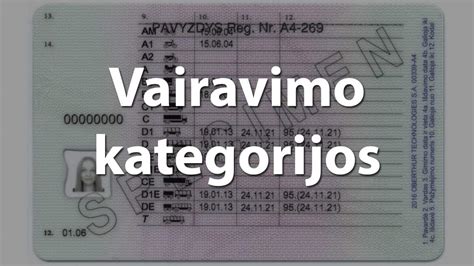 Įvairių vairavimo kategorijų ženklai