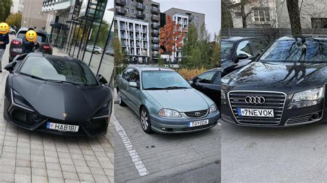 Automobiliai su vardiniais numeriais