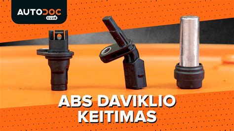ABS daviklio ir dantyto žiedo schema