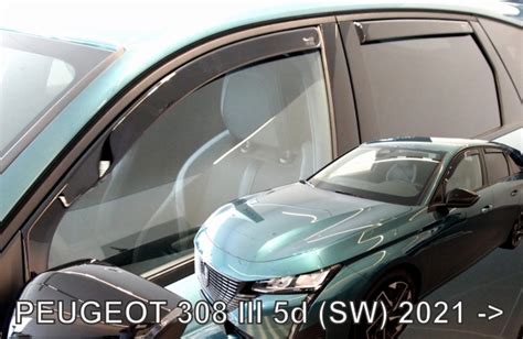 Peugeot 307 automobilio priekiniai ir galiniai langų deflektoriai