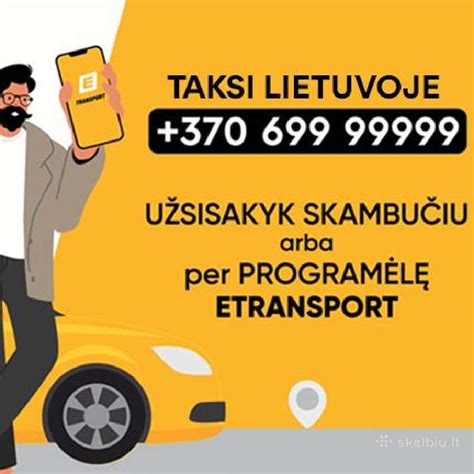 eTransport automobilis ir vairuotojo programėlė