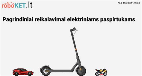 Teisiniai reikalavimai elektriniams motoroleriams