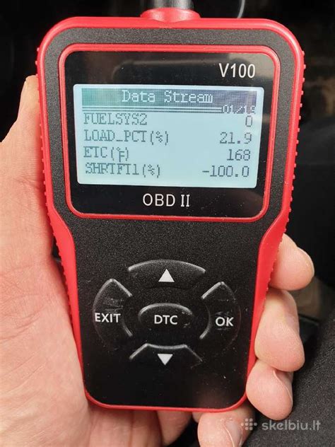 Gyvų parametrų rodmenys OBD2 skeneryje