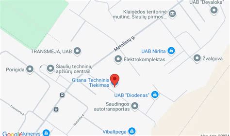 Žemėlapis su UAB Pabalių autoservisas lokacija Šiauliuose
