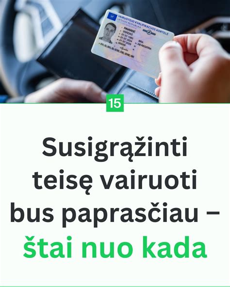 Teisės vairuoti praradimo ir grąžinimo schema