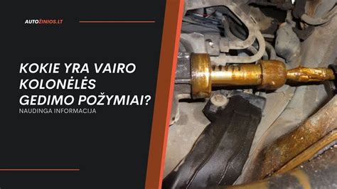 Vairo kolonėlės gedimo požymiai