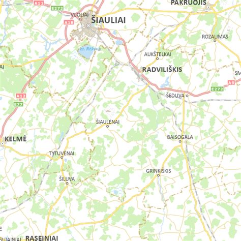 Žemėlapis su Tauragės rajono adresais