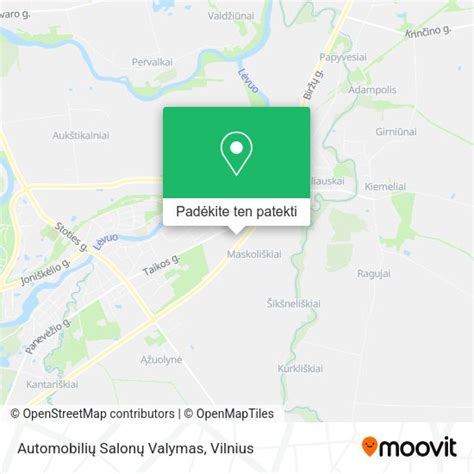 žemėlapis su automobilių pardavimo salonų žymėjimais