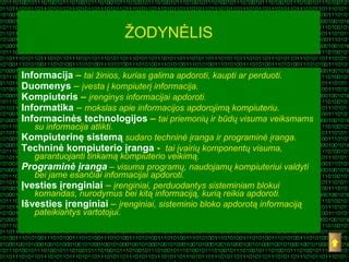 Informacija, kurią gali rodyti borto kompiuteris