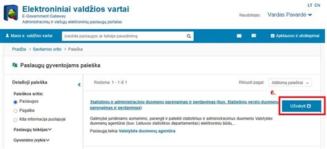 Schema, kaip prisijungti prie Vairuotojų portalo per Elektroninius valdžios vartus