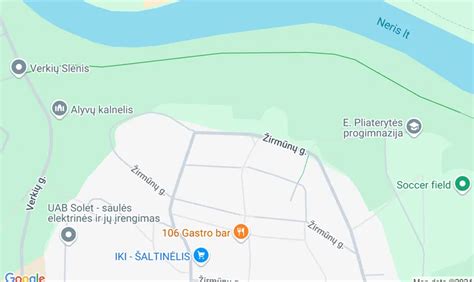 Žemėlapis su autoservisų lokacijomis Vilniuje, Žirmūnuose