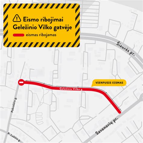 Kauno miesto Geležinio Vilko gatvės vaizdas