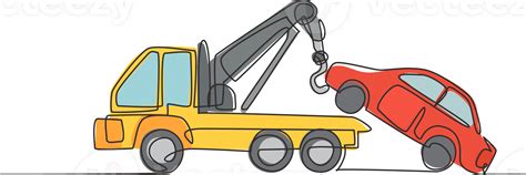 tow truck lifting a damaged car