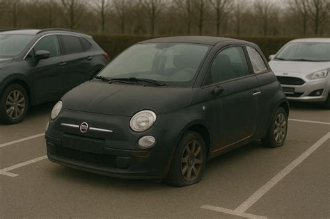 Neeksploatuojamas automobilis kieme
