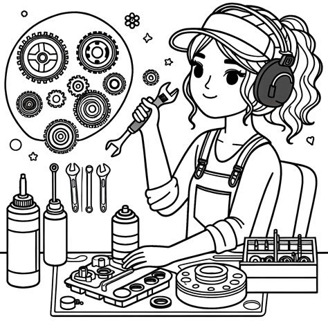 Nuotrauka su įvairiais automobilių dirbtuvėse naudojamais įrankiais