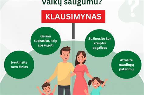 Vaikų saugumo taisyklių schema