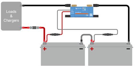 Schema dviejų akumuliatorių jungimo lygiagrečiai