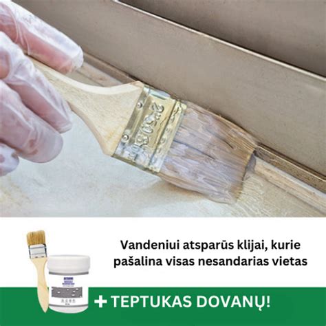 Atsparių vandeniui klijų ir tepalų panaudojimas