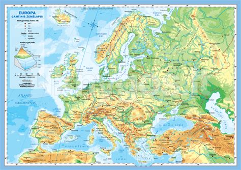 Žemėlapis su Europos šalimis, kuriose veikia Volvo navigacija