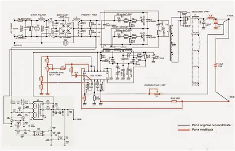 Impulsinio maitinimo bloko schema