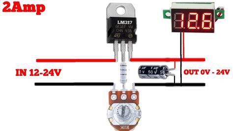 Akumuliatoriaus pakrovėjo schema su LM317