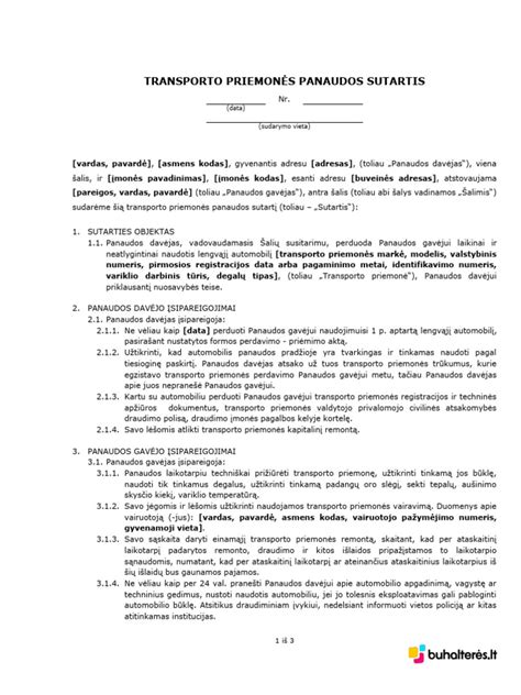 Dokumentacijos pavyzdys apie transporto priemonės remontą