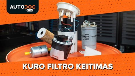 Vaizdas, kaip atrodo kuro filtro nuorinimo varžtas