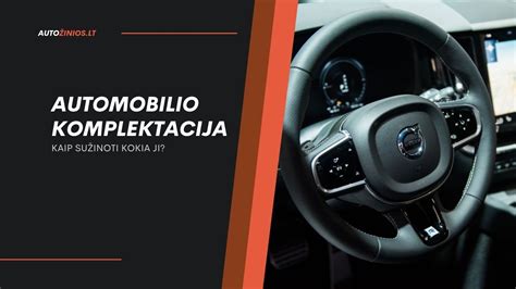 Informacinė grafika apie automobilio komplektaciją