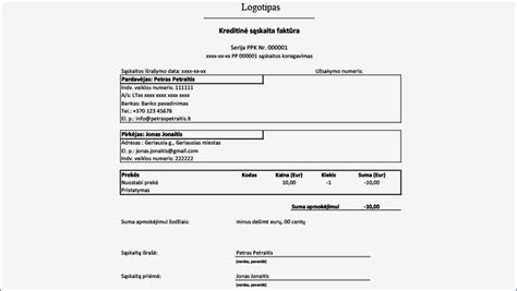 Kreditinės kortelės pavyzdys