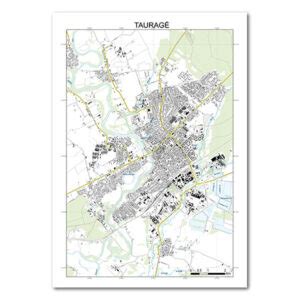 Tauragės žemėlapis su automobilių dalių parduotuvių žymėjimais