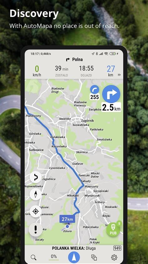 AutoMapa navigacijos sąsaja su Lenkijos žemėlapiu