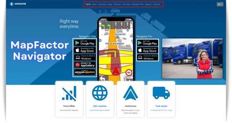 MapFactor Navigator programos piktograma ir pavyzdys