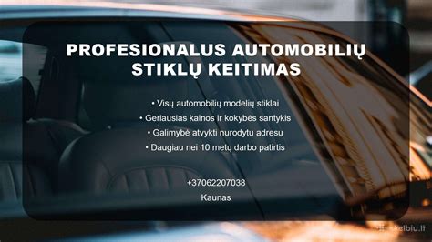 Profesionalus automobilių stiklų keitimas