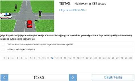 Ket bilietai ir testai vairavimo teorijos mokymuisi