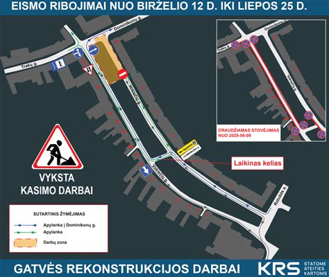 Schema su Kerbedžio gatvės 52, Panevėžys, komercinio pastatų komplekso išdėstymu