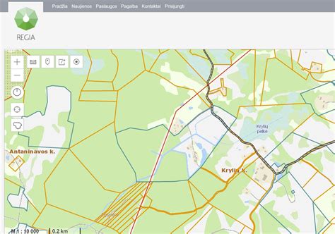 Žemėlapis su pažymėtomis poilsio aikštelėmis magistralėje