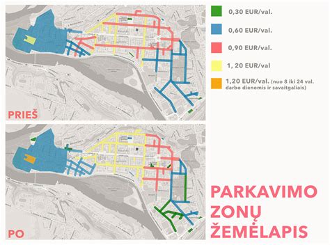 Kauno miesto parkavimo zonos žemėlapis
