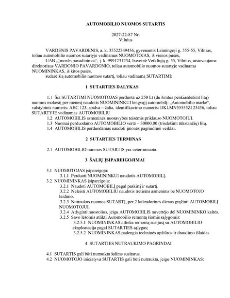 Automobilio nuomos draudimo galimybių palyginimas