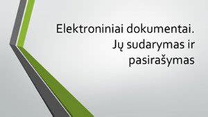 Elektroniniai dokumentai transporto sektoriuje