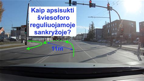 Schema, kaip turi būti sumontuota papildoma matomumo sistema automobilyje su vairu dešinėje pusėje.
